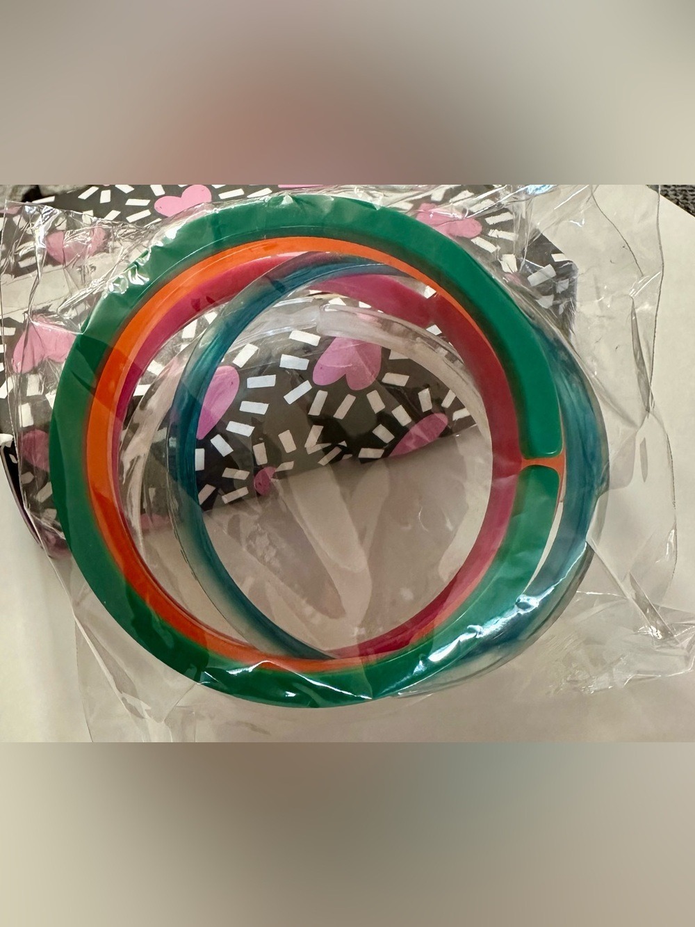 Plunder Ayana Gold Disc, Leopard & Pink Stripe Earrings and 6 Bracelet Set - NIB - Picture 8 of 12